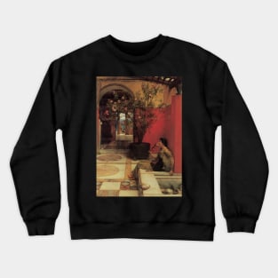 An Oleander by Sir Lawrence Alma-Tadema Crewneck Sweatshirt